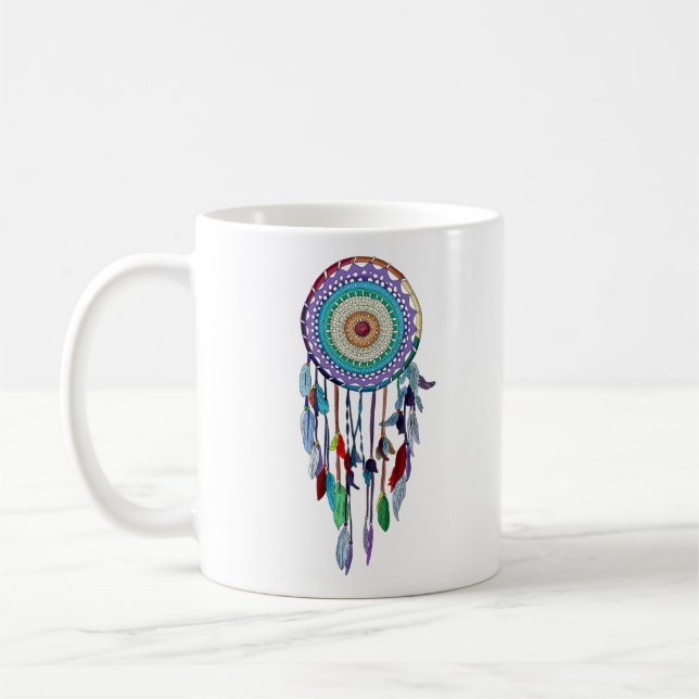 Personalisierter Dreamcatcher Kaffeetasse (Links)