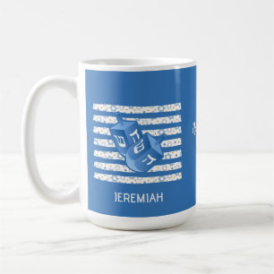 Personalisierter Dreidel Familien-Hanukkah Kaffeetasse