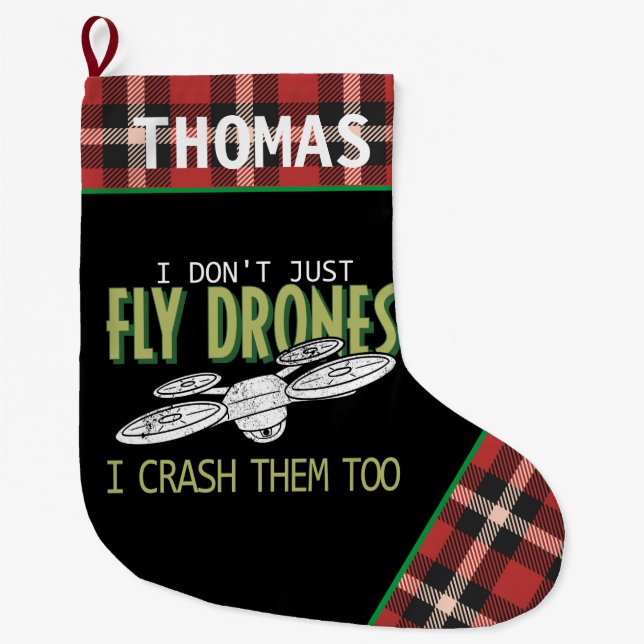 Personalisierter Drohnenabsturz Multirotor-Quadcop Großer Weihnachtsstrumpf (Vorderseite)