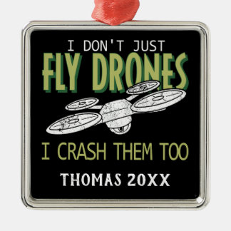 Personalisierter Drohnencrash Multirotor Quadcopte Ornament Aus Metall
