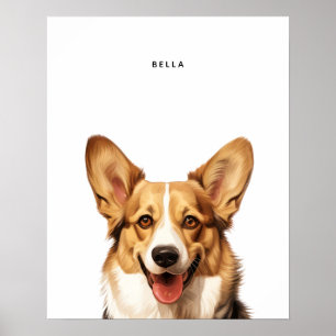 Personalisierter Druck Cardigan Welsh Corgi Poster
