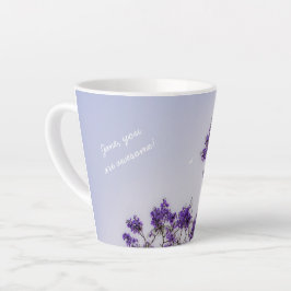 Personalisierter „Du bist großartig“-Jacaranda-Him Milchtasse