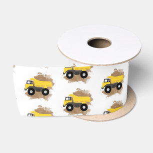 Personalisierter Dump Truck Konstruktionsschlamm Satinband