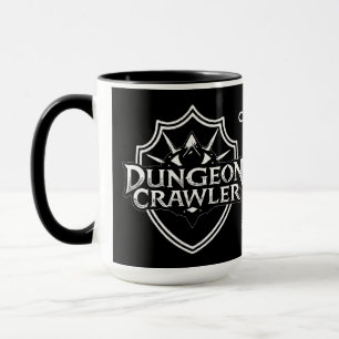 Personalisierter Dungeon Crawler Schwarz Tasse