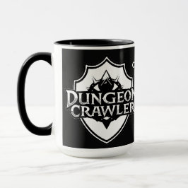 Personalisierter Dungeon Crawler Schwarz und Weiß Tasse