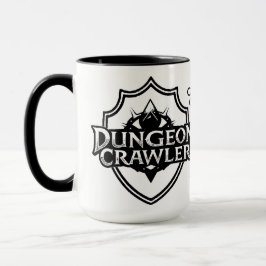 Personalisierter Dungeon Crawler Weiß und Schwarz Tasse