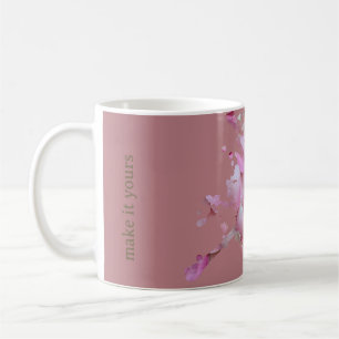 Personalisierter Dusty Rose Blüten Tasse