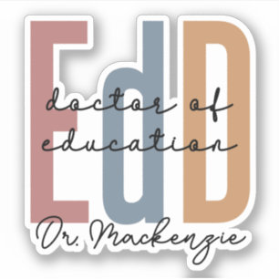 Personalisierter EdD-Doktor des Abschlusses Bildun Aufkleber