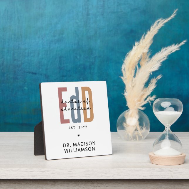 Personalisierter EdD-Doktor des Abschlusses Bildun Fotoplatte (InSitu)
