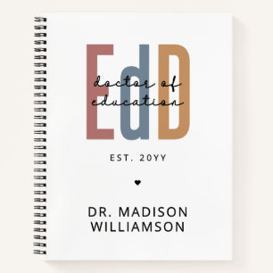 Personalisierter EdD-Doktor des Abschlusses Bildun Notizbuch