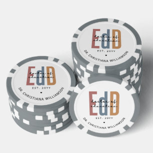 Personalisierter EdD-Doktor des Abschlusses Bildun Pokerchips