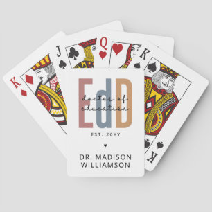 Personalisierter EdD-Doktor des Abschlusses Bildun Spielkarten