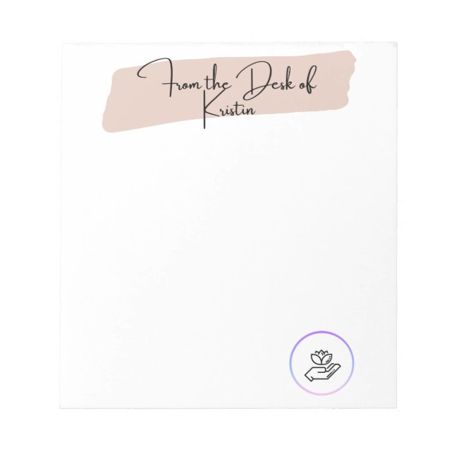 Personalisierter Editor mit Name und Beruf Notizblock (Vorderseite)