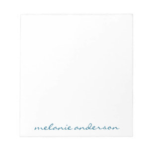 Personalisierter Editor Skriptname Feminine-Gesche Notizblock