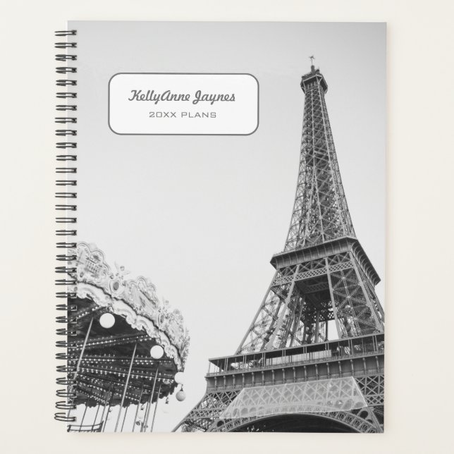 Personalisierter Eiffelturm Paris 2025 Planer (Vorderseite)