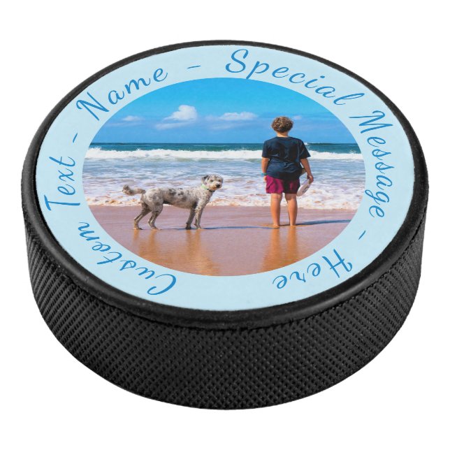 Personalisierter eigener Foto Hockey Puck (3/4)