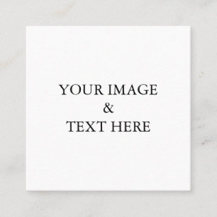 Personalisierter eigener Text Quadratische Visitenkarte