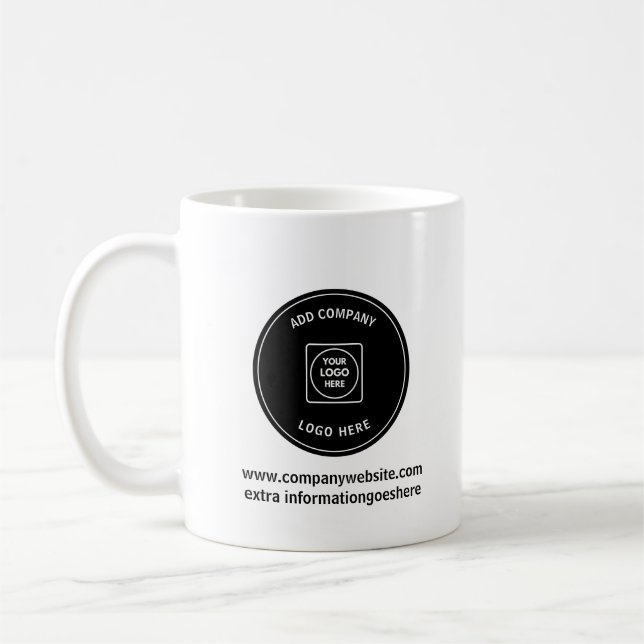 Personalisierter einfacher Geschäftslogo-Werbebech Kaffeetasse (Links)