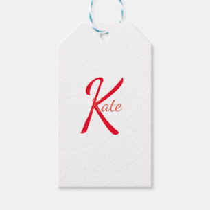 personalisierter einfacher Name in Monogramm Geschenkanhänger
