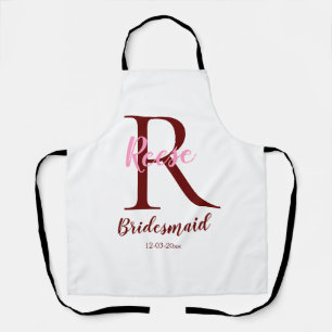 personalisierter einfacher Name in Monogramm  Schürze