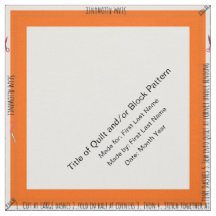 Personalisierter einfacher Quilt-Label-Corner