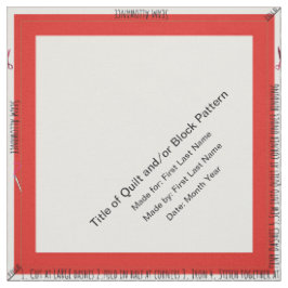 Personalisierter einfacher Quilt-Label-Corner Stoff