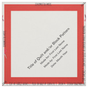 Personalisierter einfacher Quilt-Label-Corner Stoff