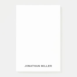 Personalisierter einfacher Schwarz-weißer Typograf Post-it Klebezettel