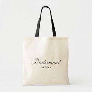 Personalisierter einfacher stilvoller Schrift Brau Tragetasche