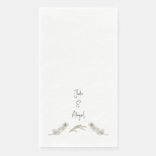 Personalisierter einfacher Wasserfarben-Kiefernzwe Serviette