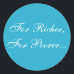 Personalisierter Einladungsstift blau Runder Aufkleber<br><div class="desc">Farbe passt Pen Tinte Blau Designer Hochzeitsstift Tinte Blau und Weiß Einladung Umschlag Aufkleber Aufkleber - Verlobte Damen immer wieder fragen: Wo kann ich hübsche Siegel Aufkleber bekommen? Diese unvergesslichen und kreieren Ihre eigenen personalisierbaren Hochzeitspinken Blau und Weiß Einladung Umschlag Aufkleber kommen in Ergänzung zu Hochzeitspostkarten und abwechslungsreichen Hochzeitszubehör. Hochzeitstifte...</div>