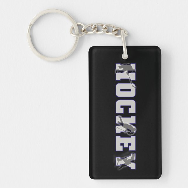 Personalisierter Eis-Hockey-Schlüsselanhänger Schlüsselanhänger (Vorderseite)