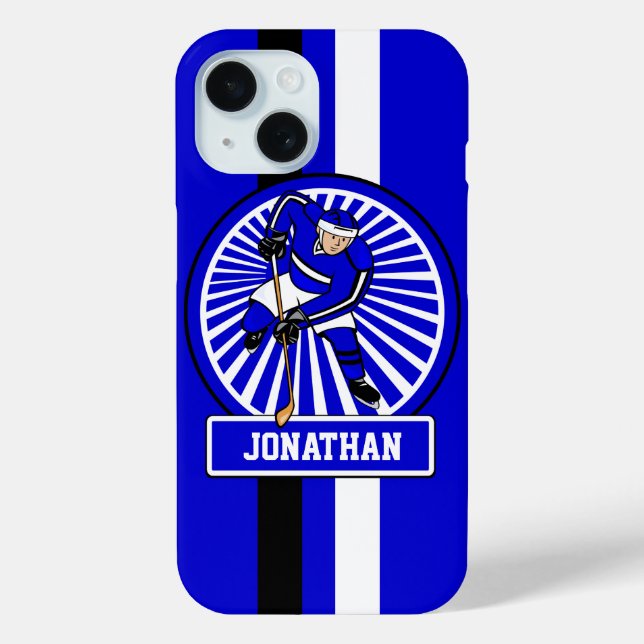 Personalisierter Eishockey-Spieler Blue title_seo2 (Rückseite)