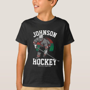 Personalisierter Eishockeyspieler Team Athlet Name T-Shirt