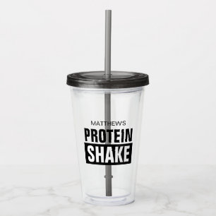 Personalisierter Eiweißshake Acryl-Tumbler-Becher Acryltrinkbecher