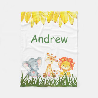 Personalisierter Elefant Children's Fleece Blanket