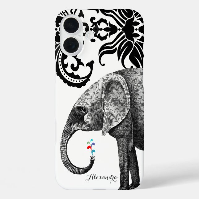 Personalisierter Elefant Damask title_seo2 (Rückseite)