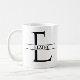 Personalisierter Eleganter Anfangsbuchstabe E Kaffeetasse