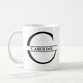 Personalisierter Eleganter Anfangsbuchstaben C Kaffeetasse