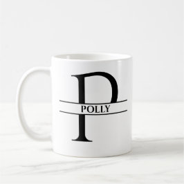 Personalisierter Eleganter Anfangsbuchstaben P Kaffeetasse