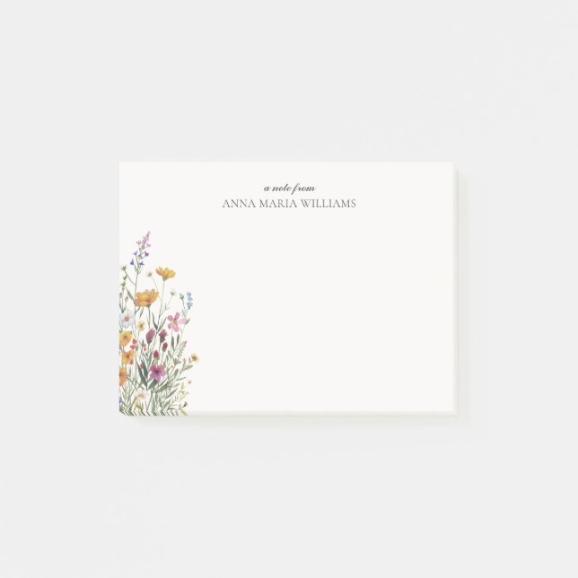 Personalisierter Eleganter Boho Chic Post-it Klebezettel (Vorderseite)