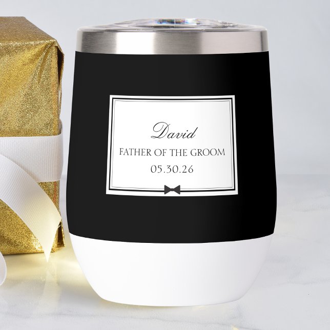 Personalisierter, eleganter Bowtie Vater des Bräut (Celebrate in style with this personalized father of the  groom tumbler – a sleek wedding memento.)
