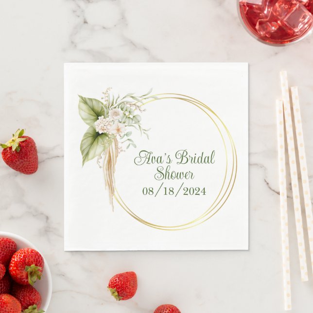 Personalisierter, eleganter Cocktail Party Dusche Serviette (Beispiel)