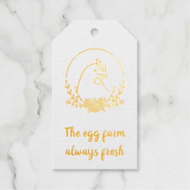 Personalisierter, eleganter Eier aus Monogramm Geschenkanhänger (Vorderseite)