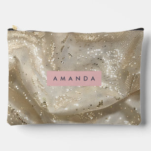 Personalisierter Eleganter Goldglanz Zubehörtasche