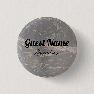 Personalisierter Eleganter Marmor Button