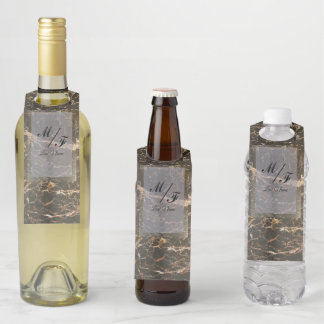 Personalisierter Eleganter Marmor Flaschenanhänger