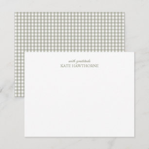 Personalisierter Eleganter Minimalistischer Salbei Dankeskarte