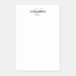 Personalisierter eleganter Name Monogram Post-it®- Post-it Klebezettel