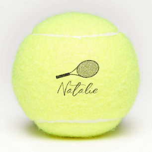 Personalisierter eleganter Script Name Tennis Ball
